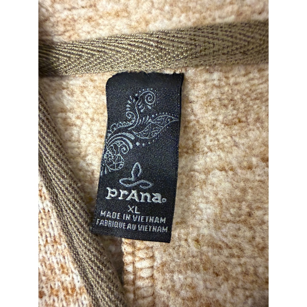 Prana Mattea Hoodie Sweater Pullover Tan Heather Asymmetrical Hem Womens XL - Picture 4 of 10